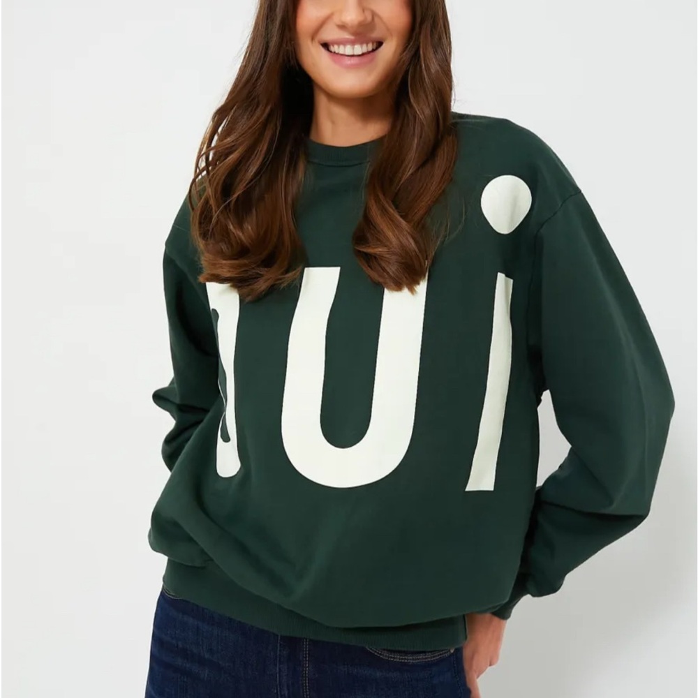 Clare V Oversized Sweatshirt — Forest Grand Oui - Size XL